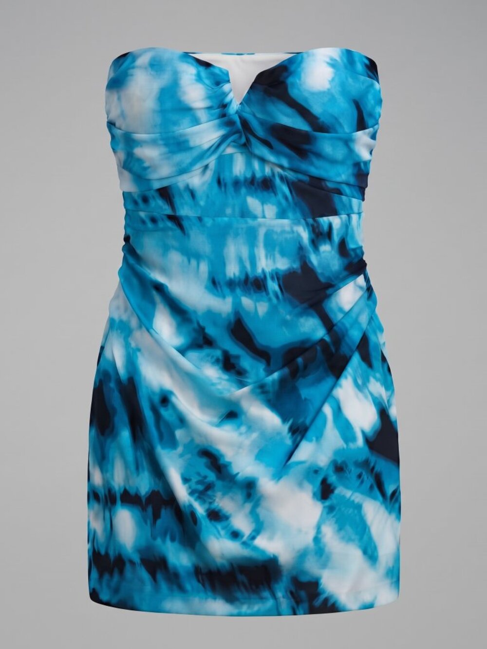 Le Château Strapless NWOT Tie-Dye Watercolor Print Mini Dress Size L Removable S